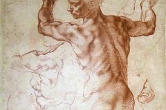 Michelangelo 1510-11 Studies for the Libyan Sibyl From New York Metropolitan Museum Of Art At New York Met Breuer Unfinished